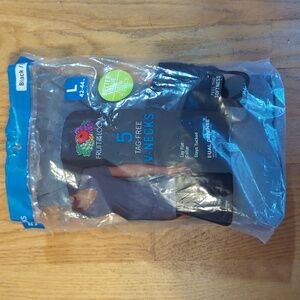 Lot of (3) Fruit of the Loom, Tag-free, V-Neck shirts, size Large 42-44 in